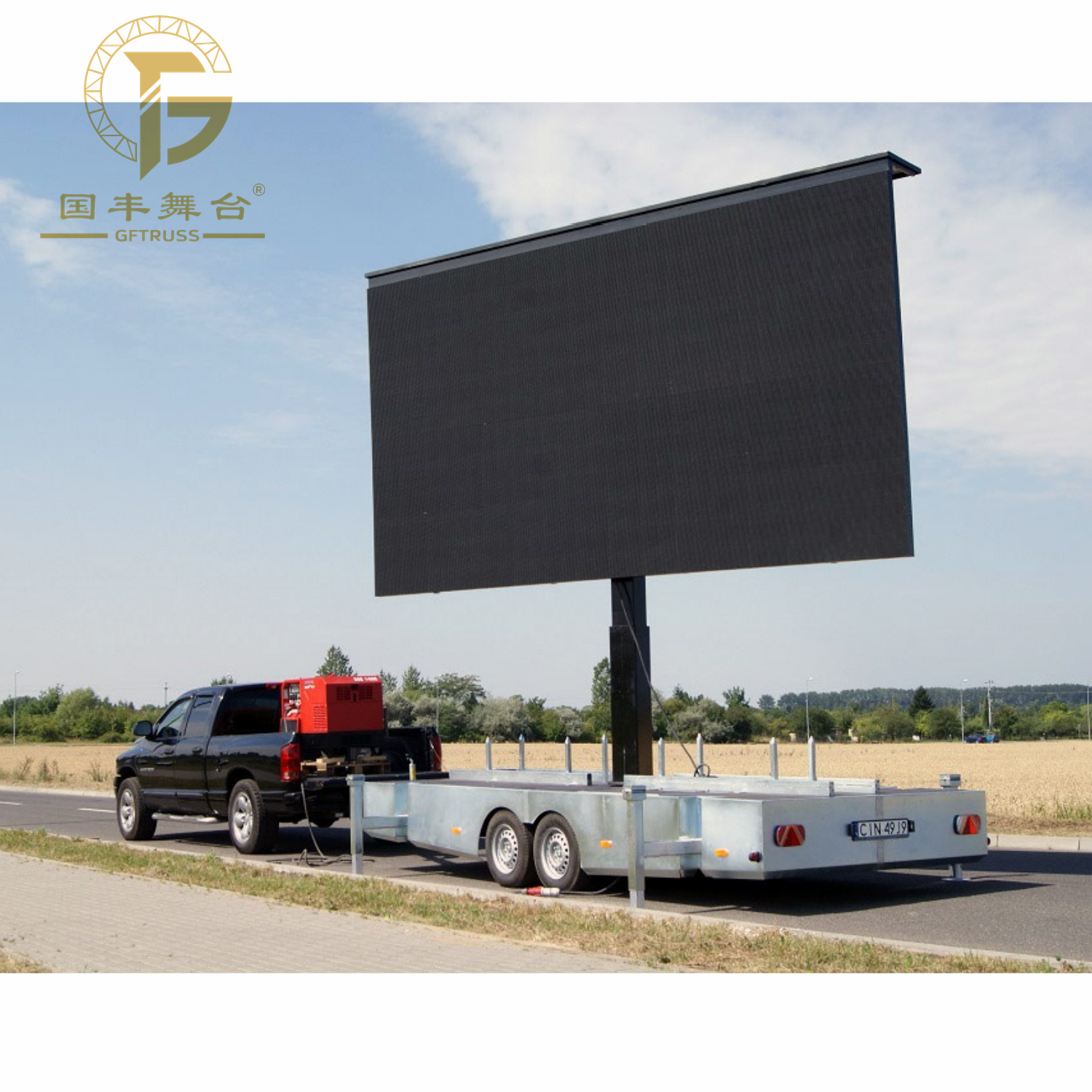 Outdoor Mobile Advertising Screen Trailer